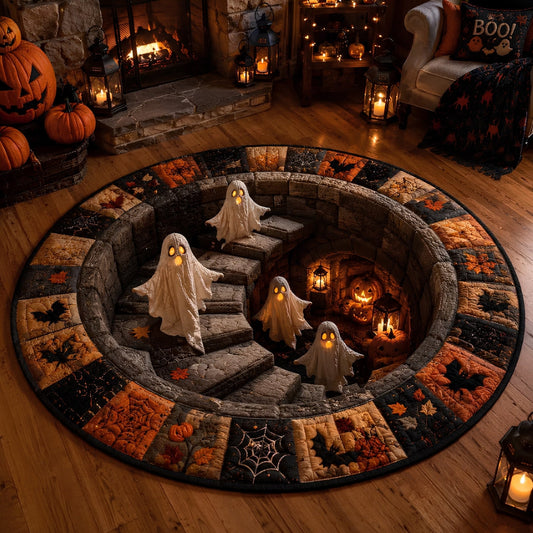 3D Vortex Round Rug- Halloween Room Decor