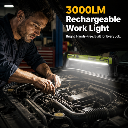 Under Hood Light Bar 3000LM Magnetic LED, 5200mAh Cordless