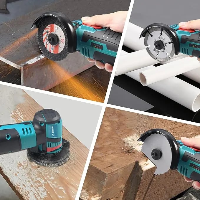 Cordless Mini Angle Grinder 19500RPM, 12V, Dual Battery, Compact & Powerful!