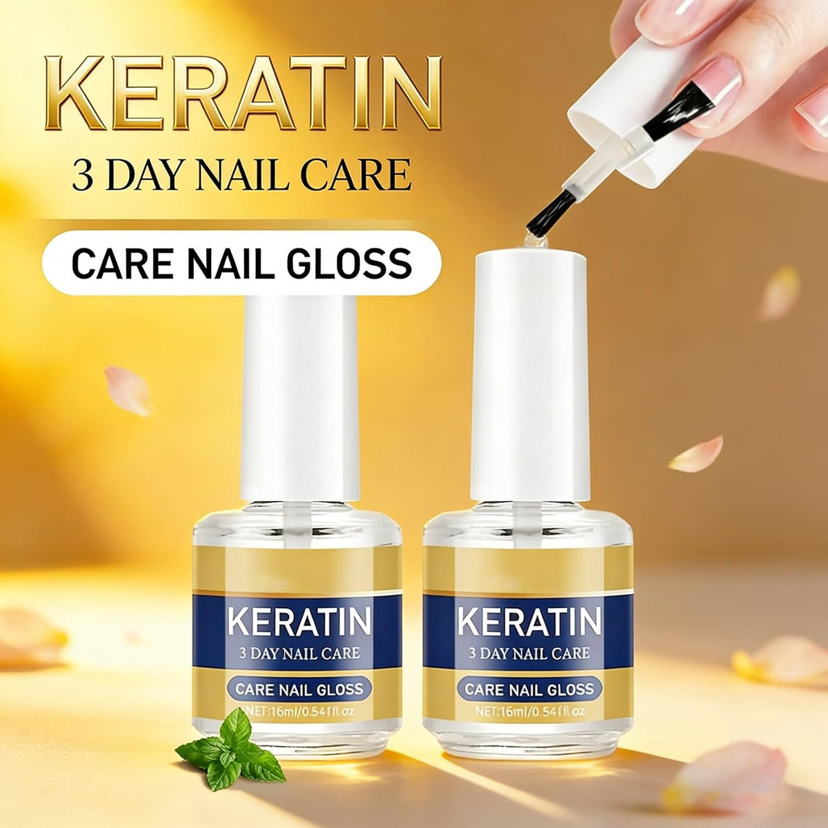 3 Days Nail Care, Keratin Amino Acid Nail Care, Strengthening and Hydration, for Dry, Weak & Fragile Nails