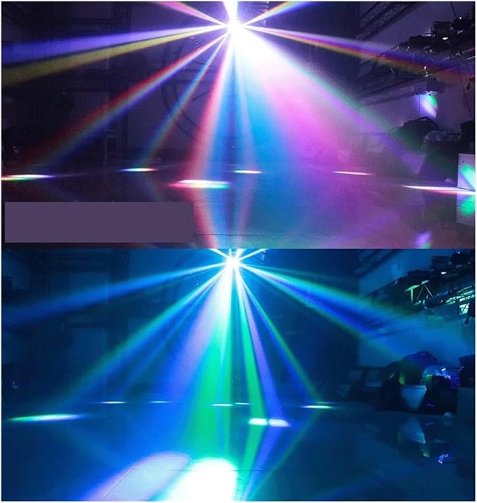 3-in-1 DJ Party Lights RGBW Derby Beam, Sound Activated + Remote