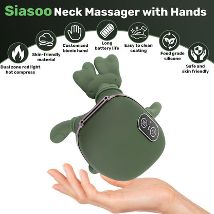 3D Shiatsu Neck & Shoulder Massager with Soothing Heat - Deep Tissue Kneading for Back & Neck Pain Relief