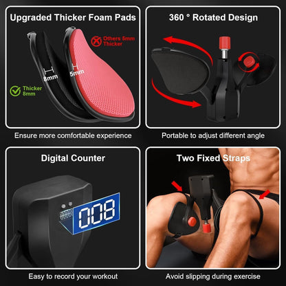Pelvic & Inner Thigh Exerciser Strengthen Core, Improve Posture & Toning, Unisex Design