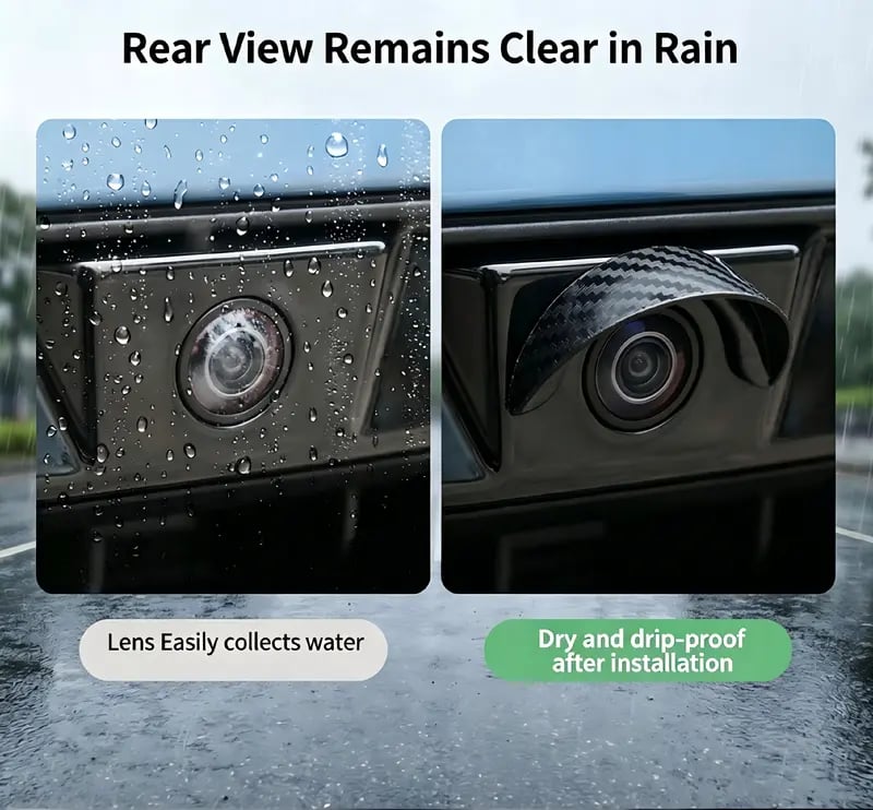 Car Backup Camera Rain Shield Soft PVC Camera Visor