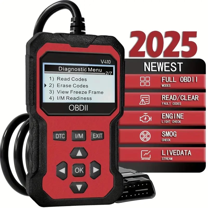 2025 Newest Enhanced Universal OBDII Scanner V410 Car Engine Fault Code Reader Diagnostic Tool