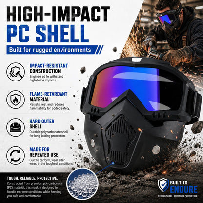 Multi-Functional Protective Face Mask - Auto-Darkening Welding Goggles