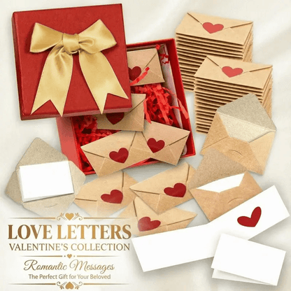 [ ]Love Letters Valentine's Collection | 60 Handwritten Notes & Envelopes | Timeless Romantic Gift