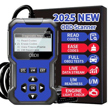 2025 Newest Enhanced Universal OBDII Scanner V410 Car Engine Fault Code Reader Diagnostic Tool