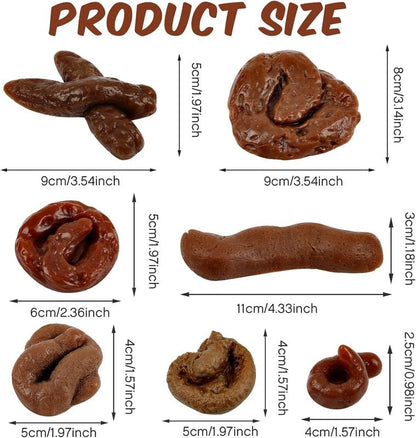 7 Pcs Fake Poop, Realistic Prank Poop