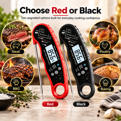 Foldable Digital Food Thermometer - Fast Reading Instant Meat Thermometer