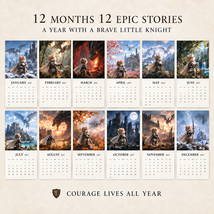 2027 Knight Cat vs. The Dragon Calendar