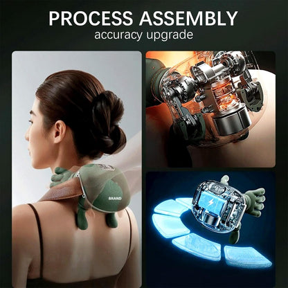 3D Shiatsu Neck & Shoulder Massager with Soothing Heat - Deep Tissue Kneading for Back & Neck Pain Relief