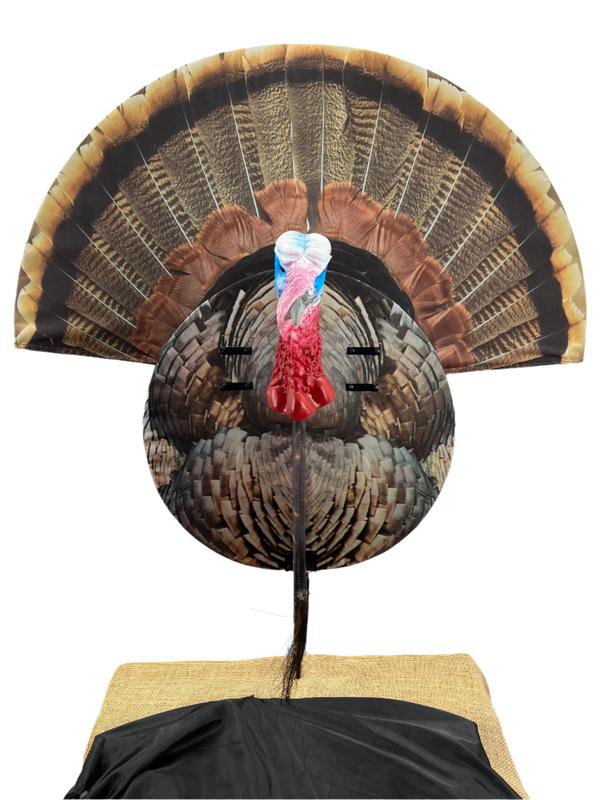 Spring Hunt - Ultra-Realistic Collapsible Turkey Hunting Decoy with Stake & Carry Bag