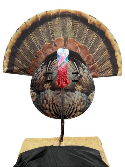 Spring Hunt - Ultra-Realistic Collapsible Turkey Hunting Decoy with Stake & Carry Bag