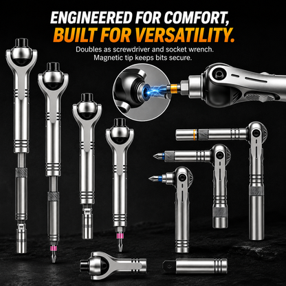 40 in 1 Ratchet Screwdriver Set, 60-Tooth Magnetic Ratcheting Screwdriver Set with 180 Rotating Ratchet Head