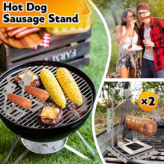 Outdoor prankster Stainless Steel BBQ Sausage Holder