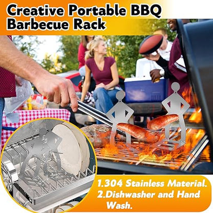Outdoor prankster Stainless Steel BBQ Sausage Holder
