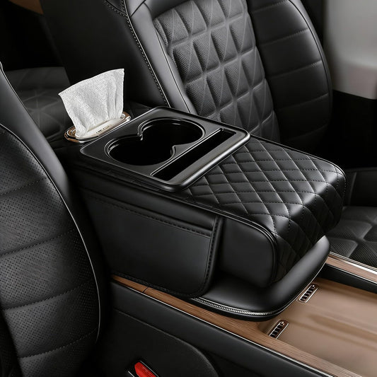 2026 Upgraded Model High-quality leather Multifunctional Car Armrest Cushion