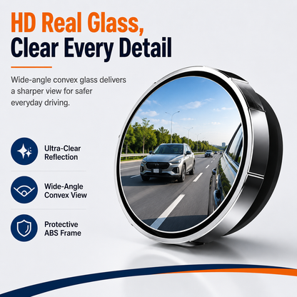 2-Pack Blind Spot Mirrors 360 Adjustable Wide-Angle Rearview Safety Mirrors