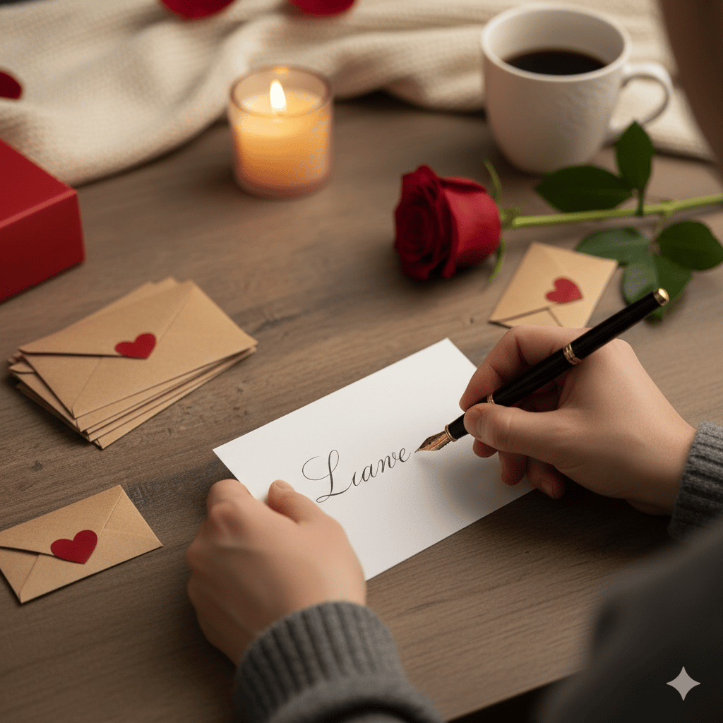 [ ]Love Letters Valentine's Collection | 60 Handwritten Notes & Envelopes | Timeless Romantic Gift