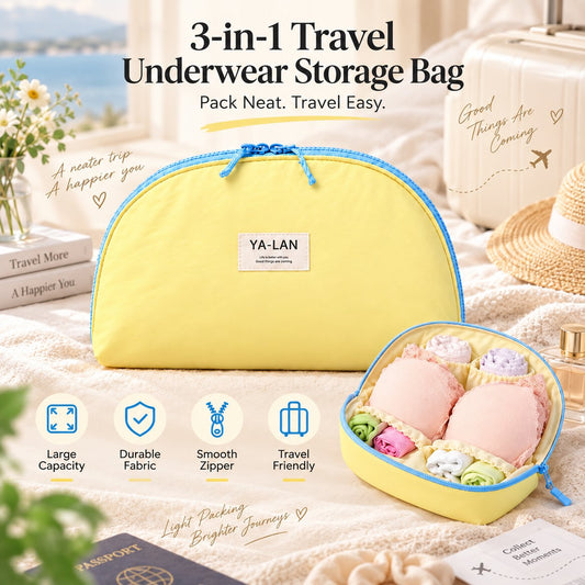 3-in-1 Travel Underwear Storage Bag