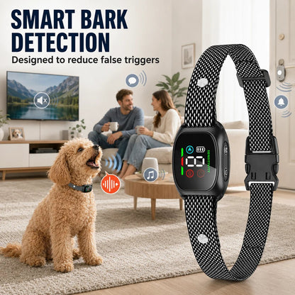Anti Bark Collar Smart anti false triggering filters out other barks. IP67 waterproof & USB rechargeable worry free