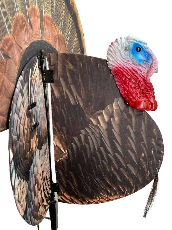 Spring Hunt - Ultra-Realistic Collapsible Turkey Hunting Decoy with Stake & Carry Bag