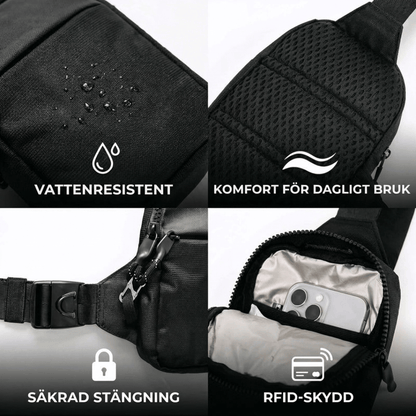 Travel Sling Bag Discreet Secure Sling Pack Keeps Valuables Safe