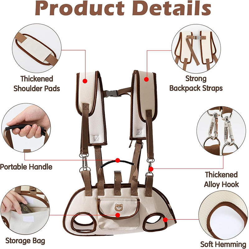2026 Double-shoulder and hand-held pet leash backpack