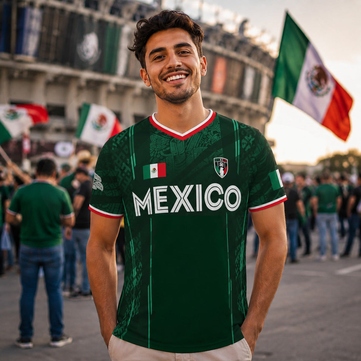 2026 Mexico Soccer Jersey Retro Chich n Itz Pyramid Football Shirt