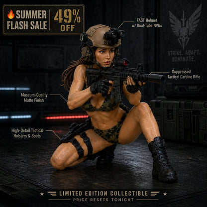 Level Up Your Setup! Limited Edition Camo Female Operator Figure with Fast Shipping!