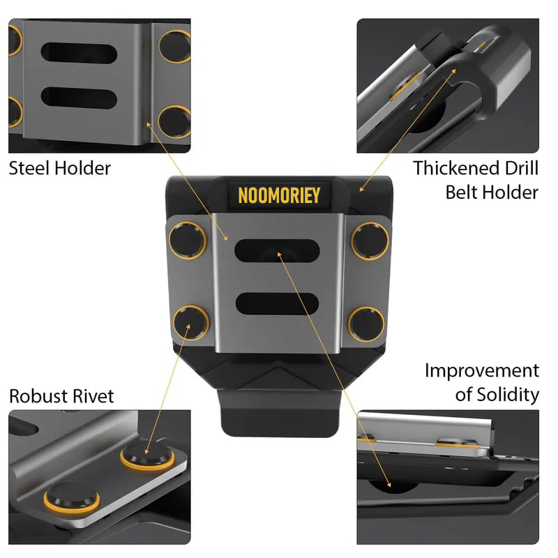 [ ]Drill Holder Belt Clip | Heavy-Duty & Hands-Free | Instant Tool Access for Pros