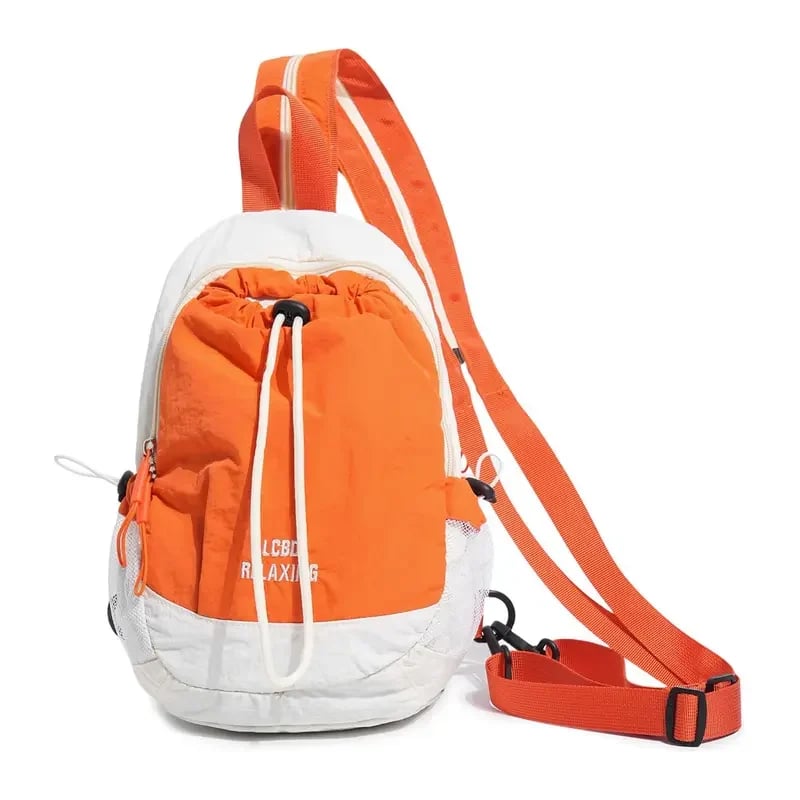 Unisex Lightweight Color Block Nylon Mini Backpack Compact & Water-Resistant Daypack for Every Adventure!