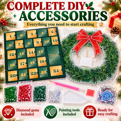 Beginner-Friendly 24-Day Diamond Art Wreath Advent Calendar Craft Your Christmas Countdown