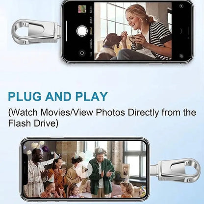 3-in-1 USB Flash Drive USB 3.0 & Type-C OTG, High-Speed Phone & Computer Storage