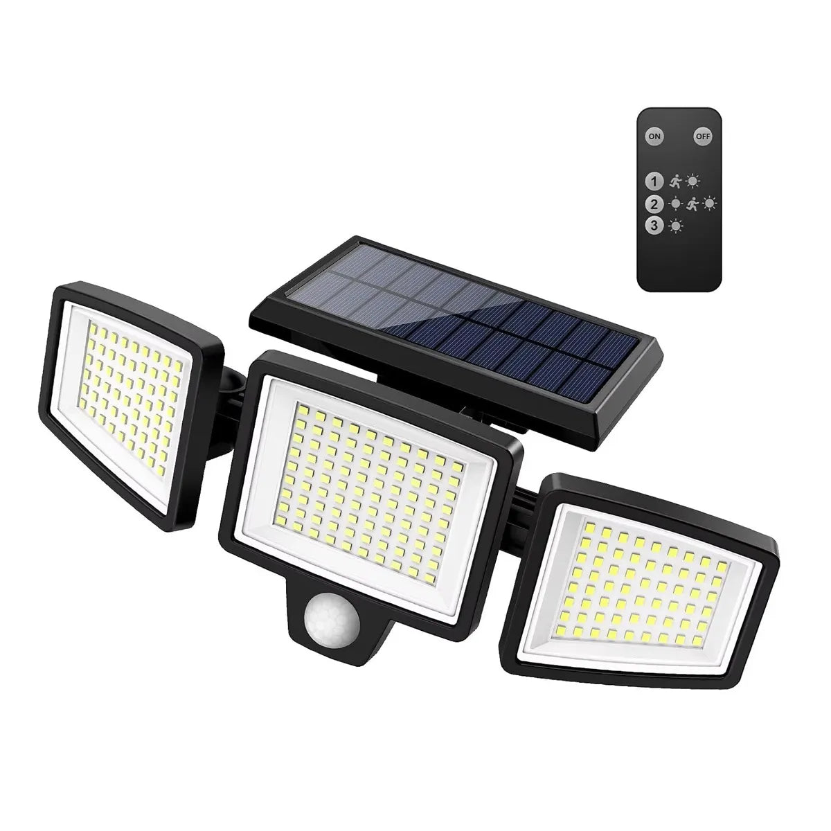 Outdoor Solar 3 Heads Led Wall Lamp Street Lights