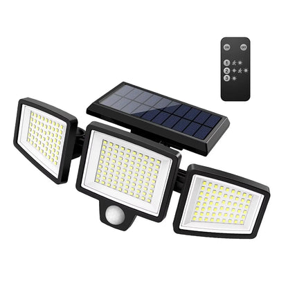 Outdoor Solar 3 Heads Led Wall Lamp Street Lights