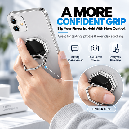 360 Rotating Foldable Phone Ring Holder Stand with Magnetic Mount Support