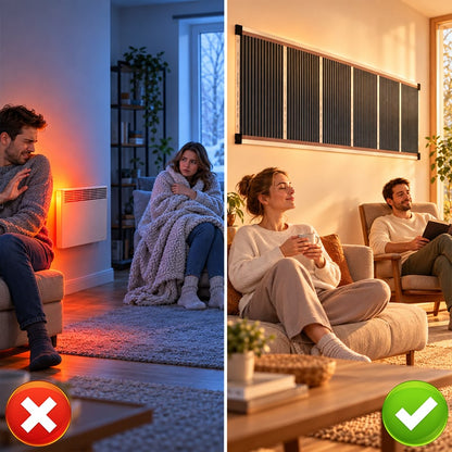 3-Second Rapid Heating Honeycomb Graphene Far-Infrared Ceramic Wall Heater Low Noise & Energy Efficient Indoor Wall