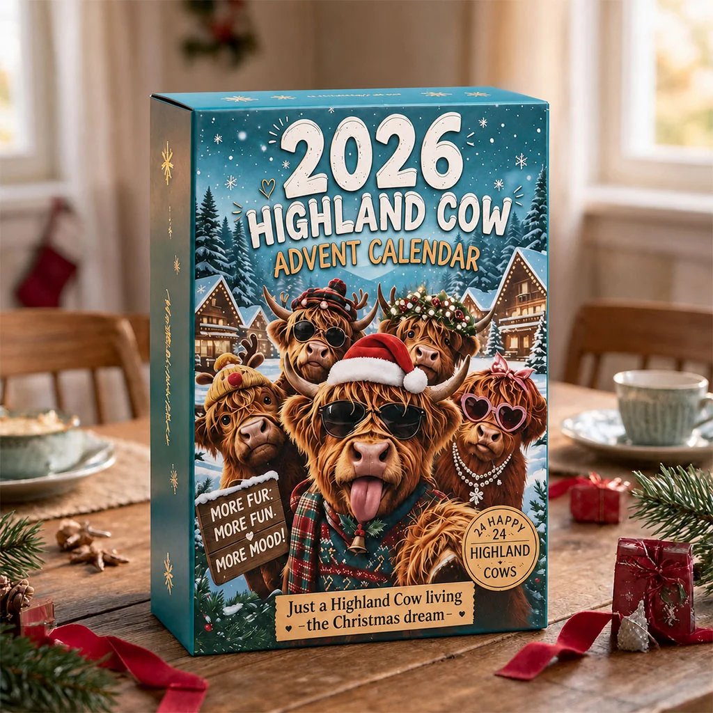 2026 Highland Cow Advent Calendar | Every Day Brings Surprises