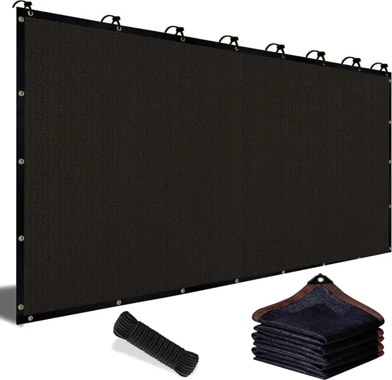 Blackout Cloth (Black) - 10 x 13ft UV-Resistant Shade Net with Reinforced Rivets
