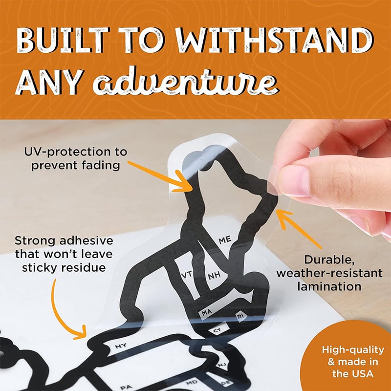 RV State Sticker Travel Map Track Your American Adventures with Style!