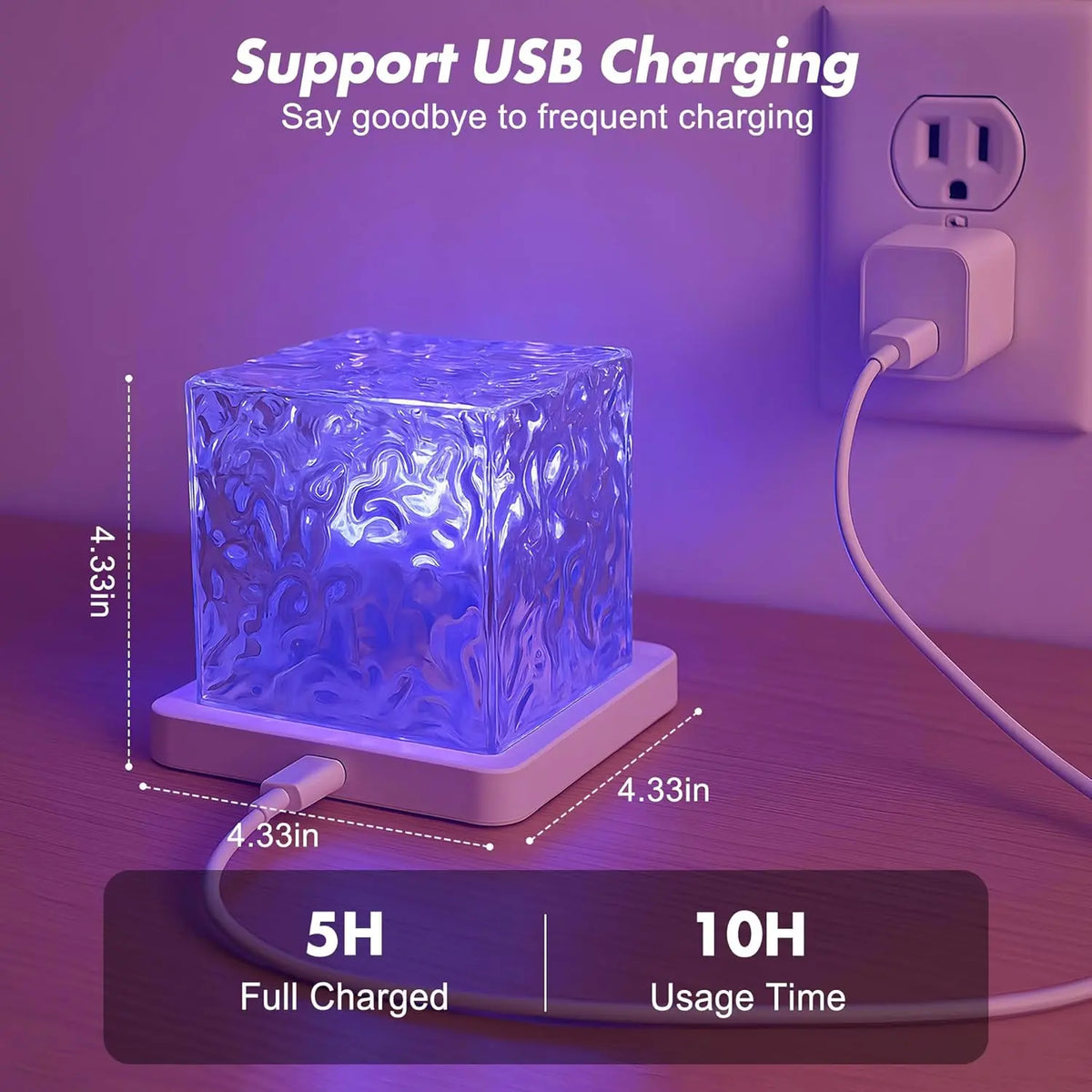 Rechargeable Waterproof Shower Light 16 Colors Ocean Wave Projector with Remote