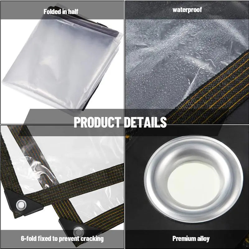7 10FT Waterproof Clear Tarp
