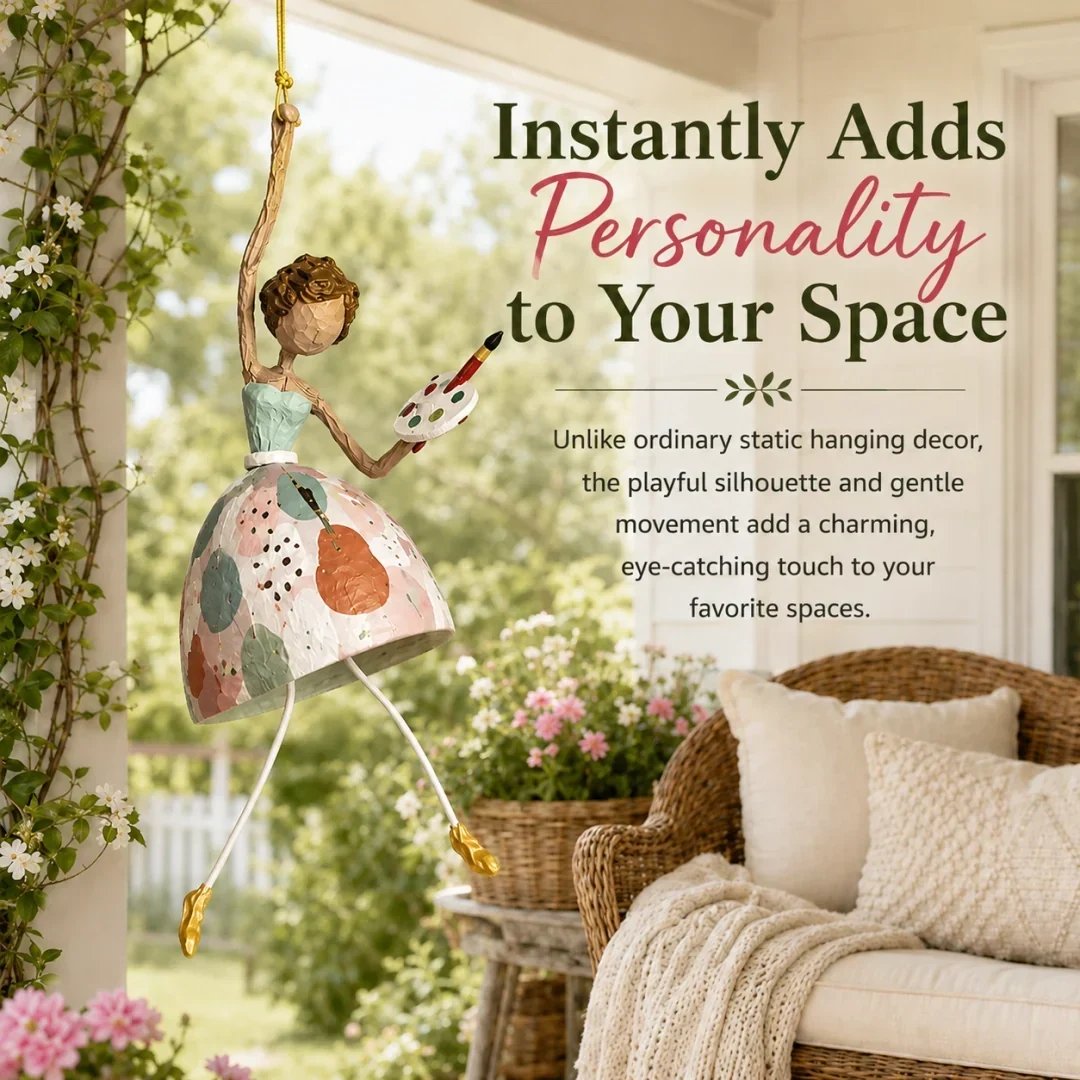 Let Your Space Dance Whimsical Dancing Lady Hanging Ornament