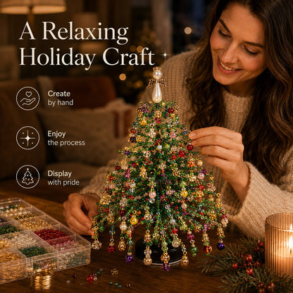DIY Beaded Christmas Tree Kit Create Your Own Sparkling Holiday Decoration