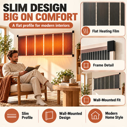 3-Second Rapid Heating Honeycomb Graphene Far-Infrared Ceramic Wall Heater Low Noise & Energy Efficient Indoor Wall