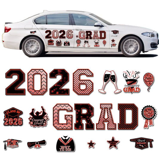 20 Pcs Graduation Magnets 2026 Cruise Door Car Magnets Congrats Grad Cap Magnetic Decorations for Refrigerator Garage