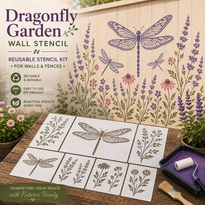 Garden Bloom Wall Stencil Kit | DIY Garden Painting Templates for Every Space