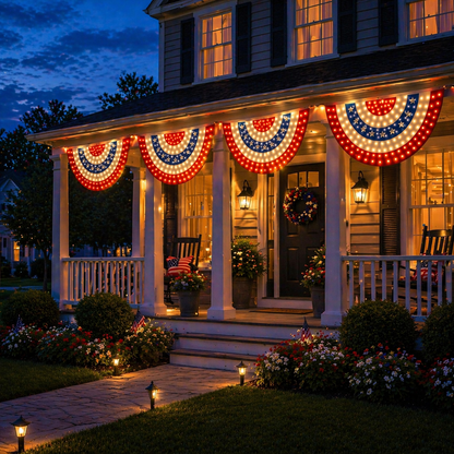 3 x 6 Ft LED Patriotic Bunting Banner for America s 250th